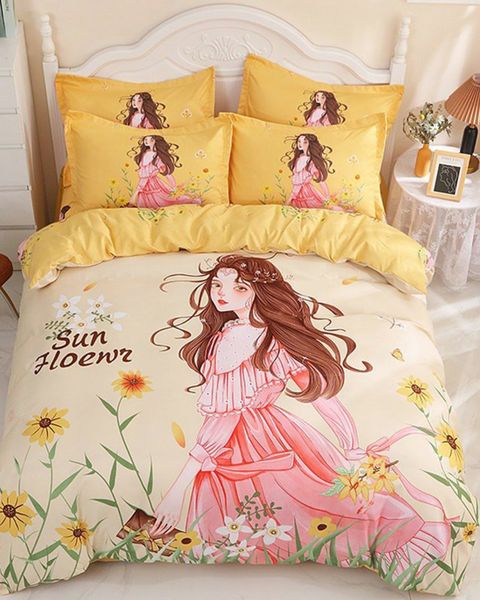 Bộ Drap Và Vỏ Chăn Cotton Classic Kid 160x200 #(4 Món)