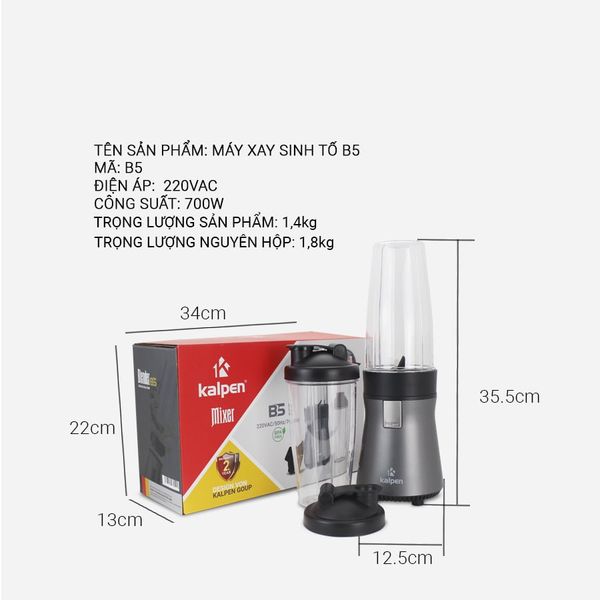 Máy Xay Sinh Tố Kalpen B5 Công Suất 700W
