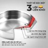 Bộ nồi chảo Inox 3 lớp liền khối Kalpen Baby