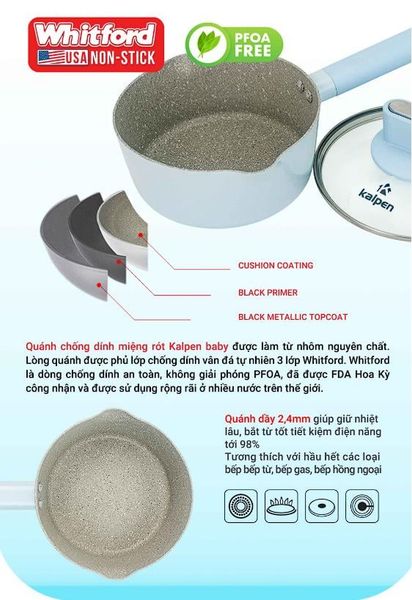 Quánh Chống Dính Miệng Rót Kalpen Baby