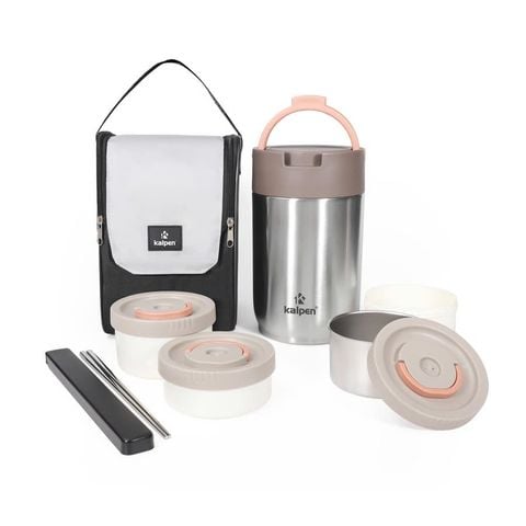 Hộp Cơm Giữ Nhiệt 3 Ngăn Inox Kalpen I1