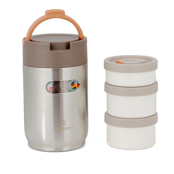 Hộp Cơm Giữ Nhiệt 3 Ngăn Inox Kalpen I1