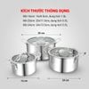 Bộ Nồi Inox 3 Lớp Liền Khối Kalpen Kampfer KF1