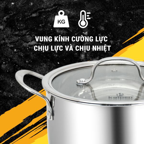 Bộ Nồi Inox 3 Lớp Liền Khối Kalpen Kampfer KF1