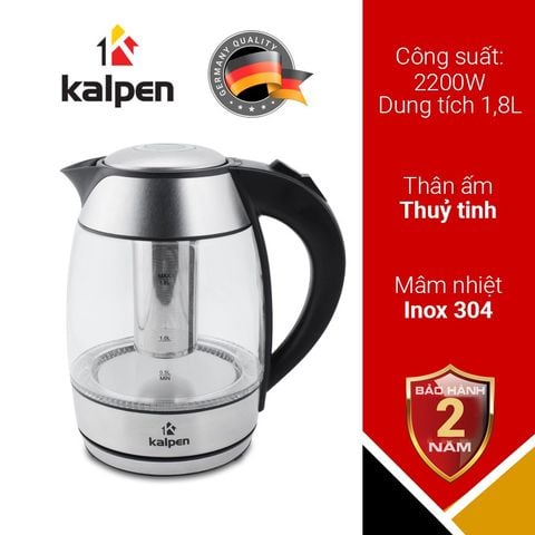 Ấm đun nước siêu tốc thuỷ tinh Kalpen KK66
