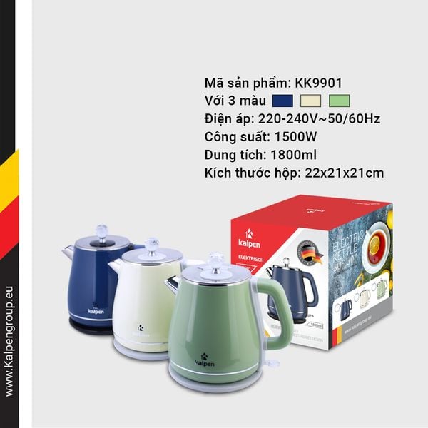 Ấm đun nước siêu tốc Kalpen KK9901W
