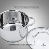 Bộ nồi inox 304 cao cấp 5 đáy Kalpen Lermat L2