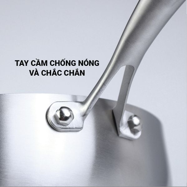 Chảo Inox 5 lớp liền khối miệng rót Kalpen Lager