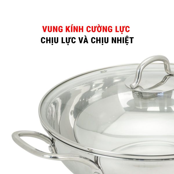 Chào Xào Inox Năm Lớp Liền Khối Kalpen Lager Size 28cm