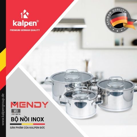 Bộ nồi inox 304 cao cấp 5 đáy Kalpen Mendy MD1