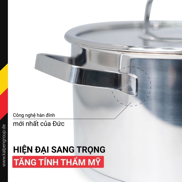 Bộ nồi inox 304 cao cấp 5 đáy Kalpen Mendy MD1