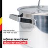 Bộ nồi inox 304 cao cấp 5 đáy Kalpen Mendy MD1