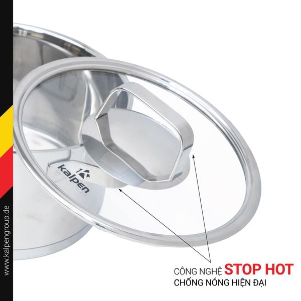 Bộ nồi inox 304 cao cấp 5 đáy Kalpen Mendy MD1