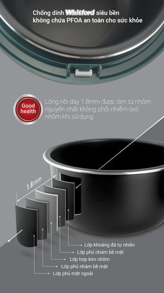 Nồi Cơm Điện Cao Cấp Kalpen R2-12L