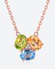 Dây Chuyền Bạc Mạ Vàng Hồng Citrine & Peridot & Topaz