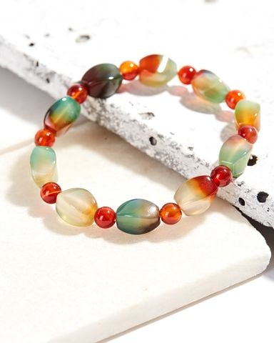 Vòng Tay Mã Não Xoắn Đa Sắc