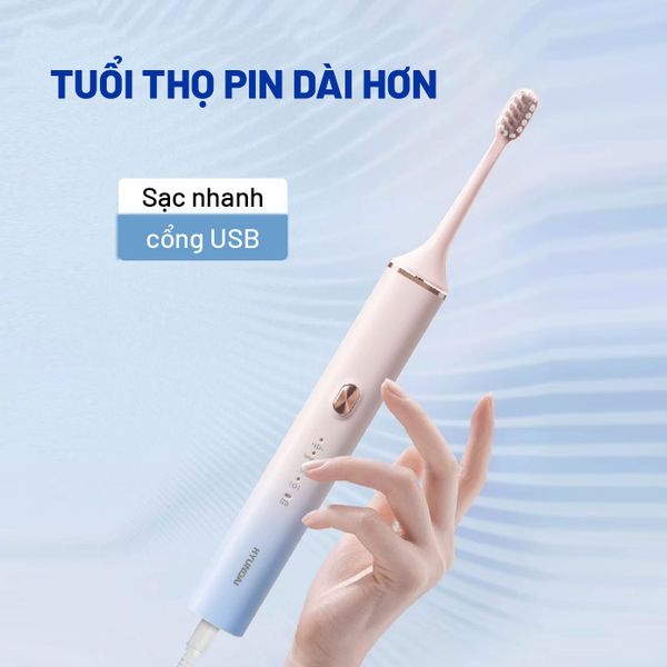Bàn chải điện Hyundai - OC-013 (Tặng 1 đầu bàn chải thay thế)