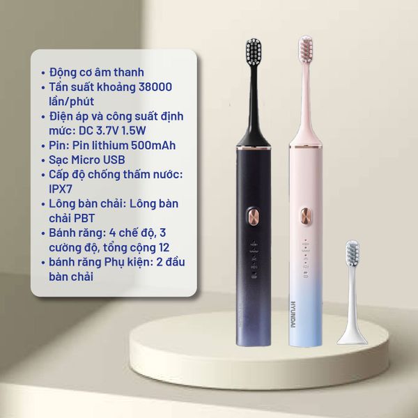 Bàn chải điện Hyundai - OC-013 (Tặng 1 đầu bàn chải thay thế)