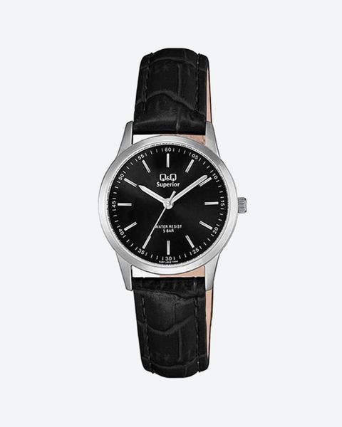 Đồng Hồ Nữ Mặt Đen Viền Bạc 30mm