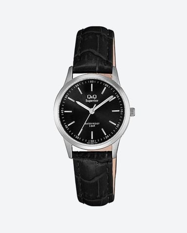 Đồng Hồ Nữ Mặt Đen Viền Bạc 30mm