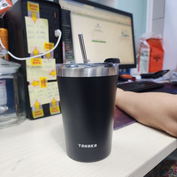 Ly giữ nhiệt kèm ống hút Tanaka 450ml