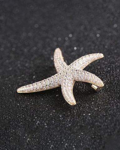 Cài Áo Sao Biển Crystal
