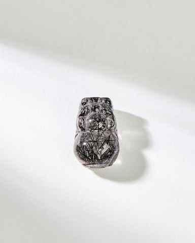 Mặt Dây Chuyền Tỳ Hưu Thạch Anh Tóc Đen