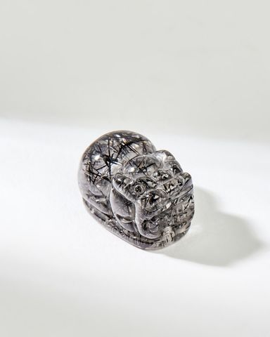 Mặt Dây Chuyền Tỳ Hưu Thạch Anh Tóc Đen