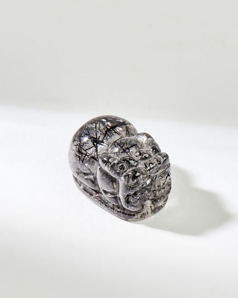 Mặt Dây Chuyền Tỳ Hưu Thạch Anh Tóc Đen