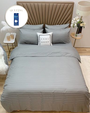 Bộ Drap & Chăn Chần Cotton F-Monochrome 180x200 (4 Món) (Tặng 1 Hộp Khẩu Trang)