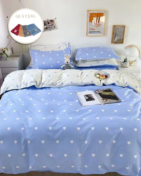 Bộ Drap & Chăn Chần Sweet Love 180x200 (5 Món) (Tặng Khăn Mặt Tenderly) FSL1213