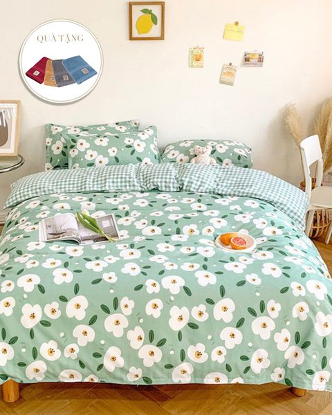 Bộ Drap & Chăn Chần Sweet Love 180x200 (5 Món) (Tặng Khăn Mặt Tenderly) FSL1213