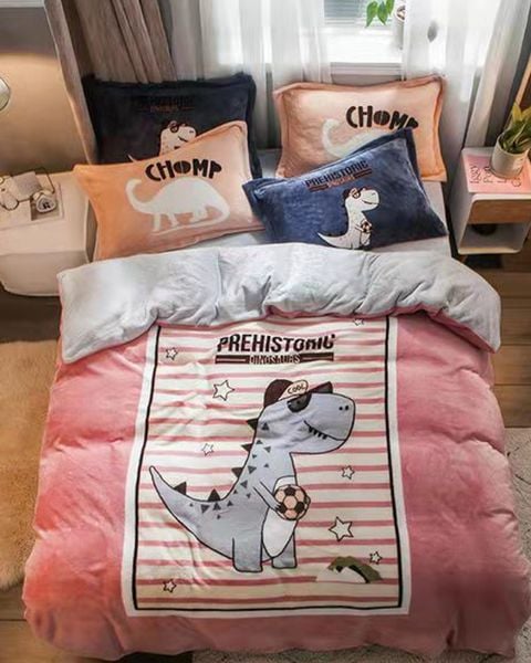 Bộ ga phủ Freesize & Vỏ Chăn Tuyết Nhung (4 MÓN )