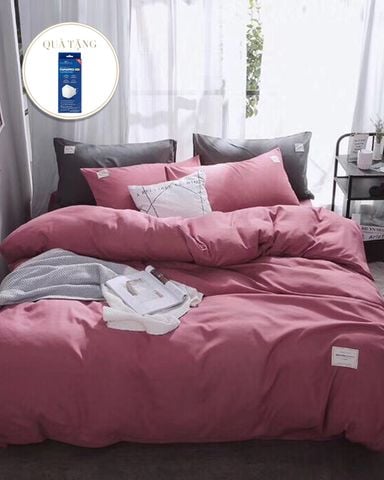 Bộ Drap & Chăn Cotton Solid 160x200 (5 Món)