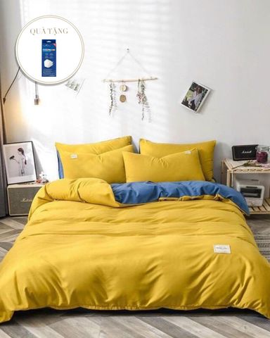 Bộ Drap & Chăn Chần Cotton T-Monochrome 160x200 (5 Món) (Tặng 1 Hộp Khẩu Trang)