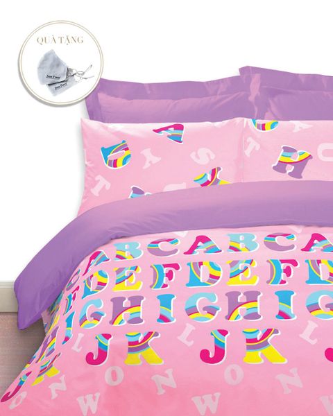 Bộ Drap & Chăn Chần Cotton Rich Cheerful 160x200 (6 Món) Tặng 1 Khẩu Trang Vải