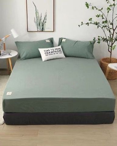 Bộ Drap Giường Cotton Basic Solid 140x200 (3 Món)