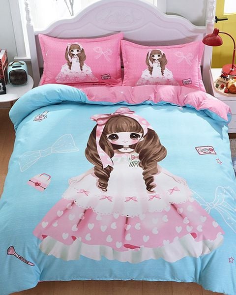 Bộ Drap & Vỏ Chăn Cotton Classic Kid 140x200 (4 Món)