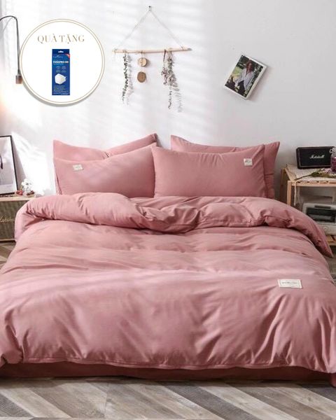 Bộ Drap & Chăn Chần Cotton T-Monochrome 160x200 (5 Món) (Tặng 1 Hộp Khẩu Trang)