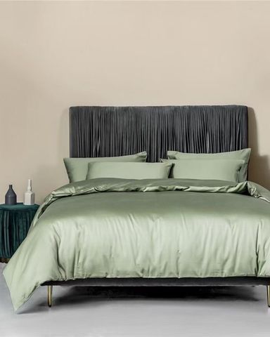 Bộ Drap Phủ Free Size & Chăn Chần Lụa S-Monochrome (4 Món)