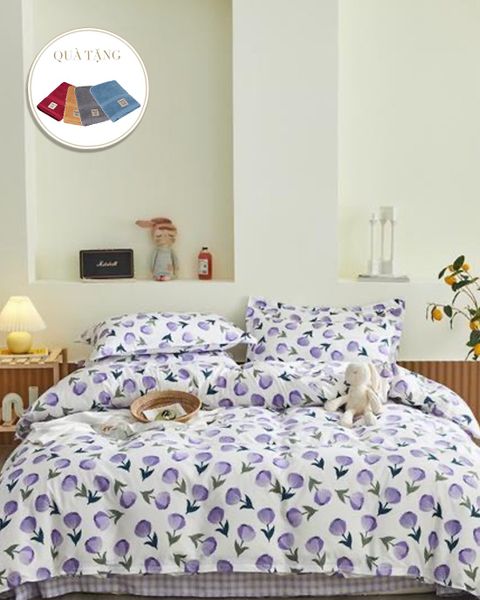 Bộ Drap & Chăn Chần Sweet Love 180x200 (5 Món) (Tặng Khăn Mặt Tenderly) FSL1213