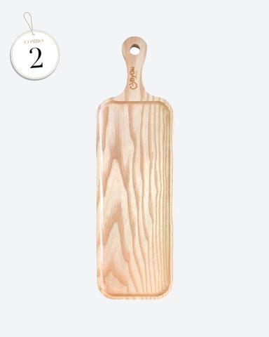 Combo 2 Khay Gỗ Tần Bì Chữ Nhật Đa Năng 50x15