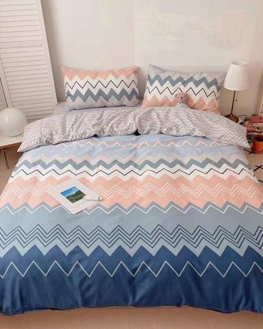 Bộ Drap & Chăn Chần Cotton Lụa 180x200 (4 Món )