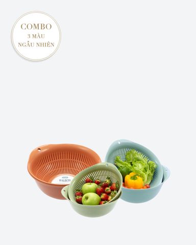 Combo 3 Bộ Thau Rổ Cao Cấp Yoko