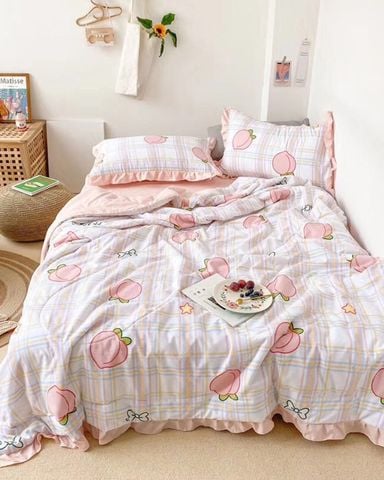 Bộ Drap & Chăn Chần Cotton Mịn 160x200 (4 Món)