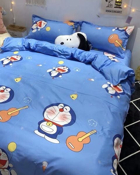 Bộ Drap & Chăn Chần Cotton Printing 160x200 (4 Món) P2014