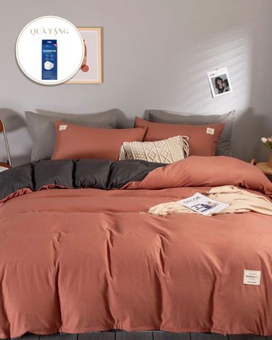 Bộ Drap & Chăn Cotton Solid 160x200 (5 Món)