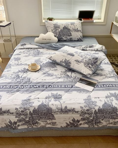 Bộ Drap & Chăn Chần Cotton 180x200 (4 Món) CTO-10