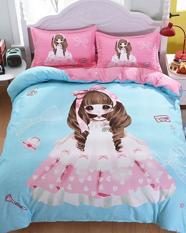 Bộ Drap & Vỏ Chăn Cotton Classic Kid 140x200 (4 Món)