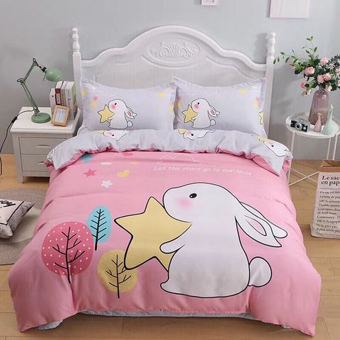 Bộ Drap & Vỏ Chăn Cotton Classic Print 160x200 (4 Món)